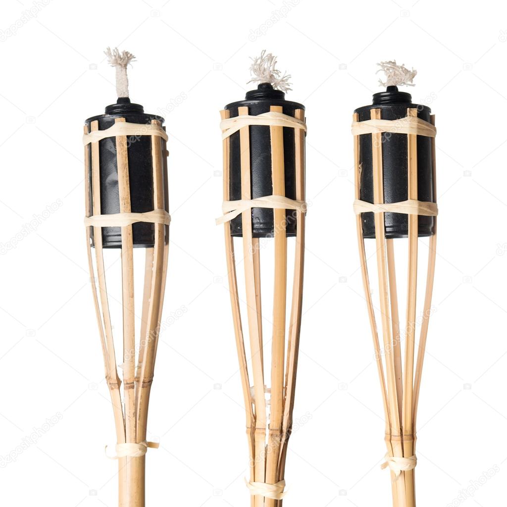 Bamboo torches lamps