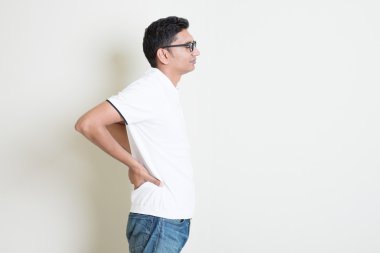 Indian guy with back pain