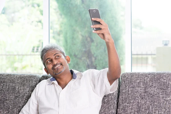 Selfie mit einem Indianer — Stockfoto