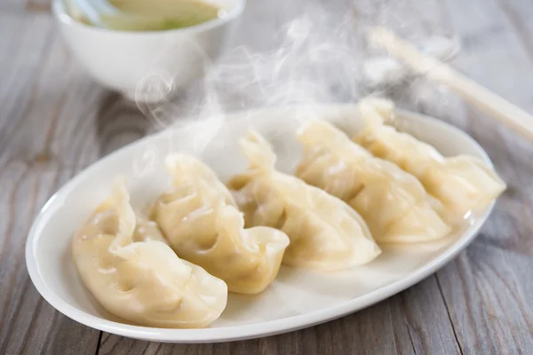 Asian Chinese meal fresh dumplings — Stock Photo, Image