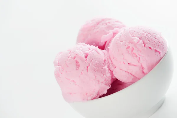 Pink ice cream with copy space — Stock Photo, Image