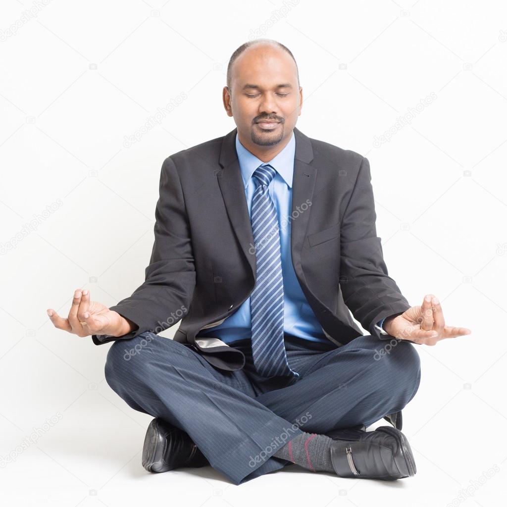 Business meditation concept