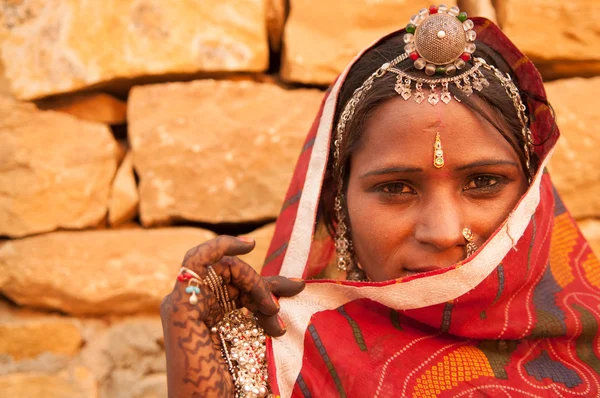 Secrecy traditional Indian girl — ストック写真