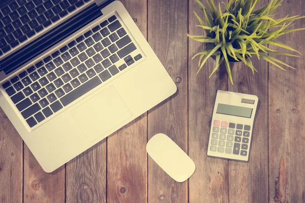 Working desk top view — Stock Photo, Image