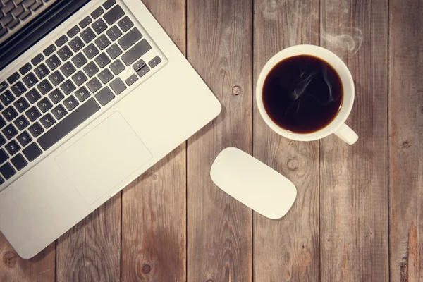 Office desk top view — Stock Photo, Image