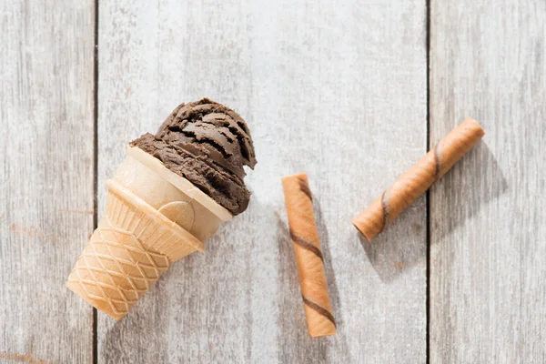 Zmrzlina hnědá — Stock fotografie
