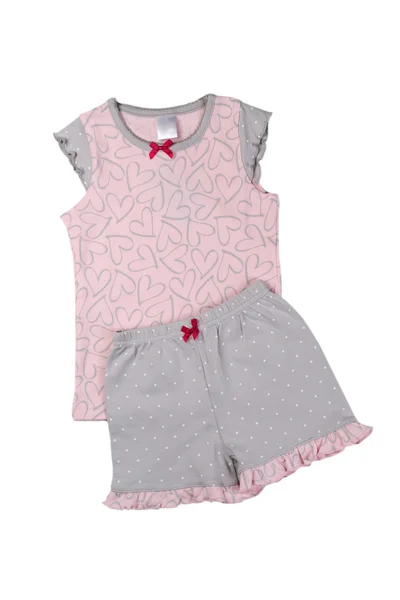 Pink T-shirt and gray shorts set. — Stock Photo, Image