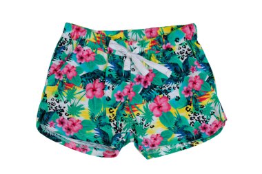 Mavi ve sarı pantolon. Beyaz izole.