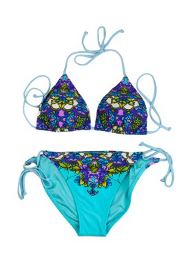 Trendy mavi-yeşil mayo.