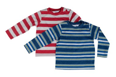 Uzun kollu iki şeritli kazak.