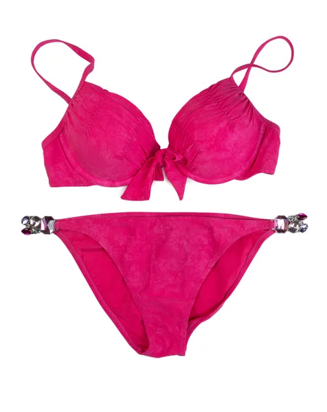 Pink swimsuit with buckles. — Stock Photo, Image