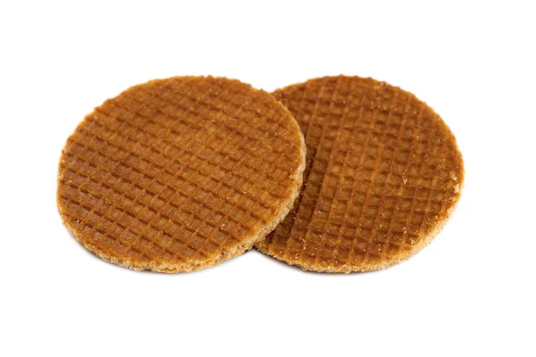 Dutch waffles. Isolate on white — Stock Photo, Image