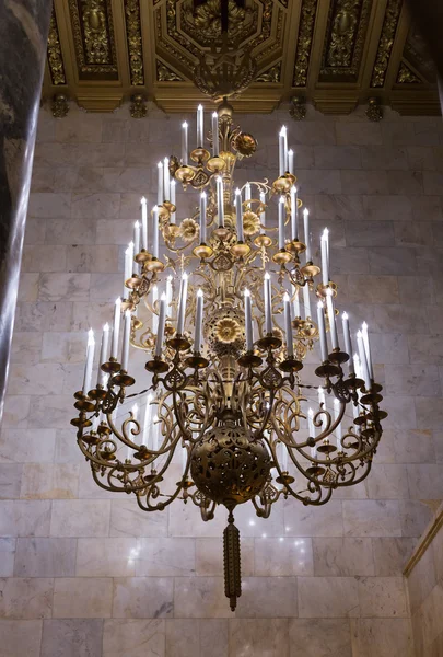 Bronze candle chandelier — Stock Photo, Image