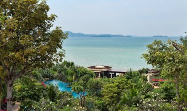 havuz, deniz, peyzaj, yeşillik