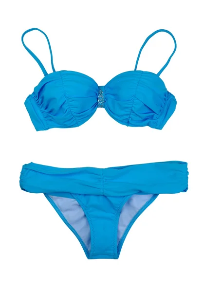 Blue swimsuit, a set of bras and panties — Stock Photo, Image