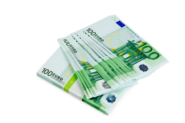 Dinero euro aislado — Foto de Stock