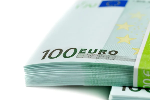 Στοίβα από χαρτονομίσματα 100 ευρώ — Φωτογραφία Αρχείου