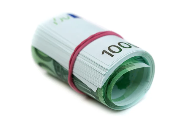 Banknoty euro sto roll — Zdjęcie stockowe