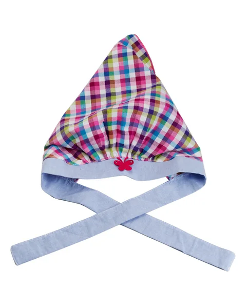 Children plaid scarf. — Stock Photo, Image