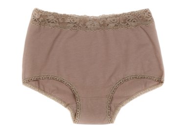 bej renkli iç çamaşırı. Beyaz arka plan üzerinde izole.