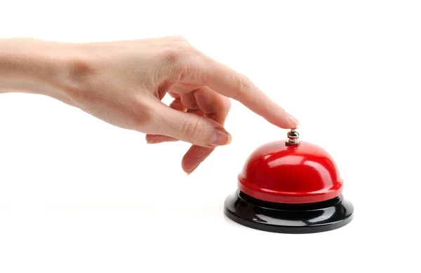 Hand presses the call — Stock Photo, Image