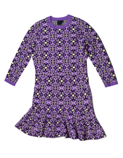 Fialové šaty se vzorem — Stock fotografie