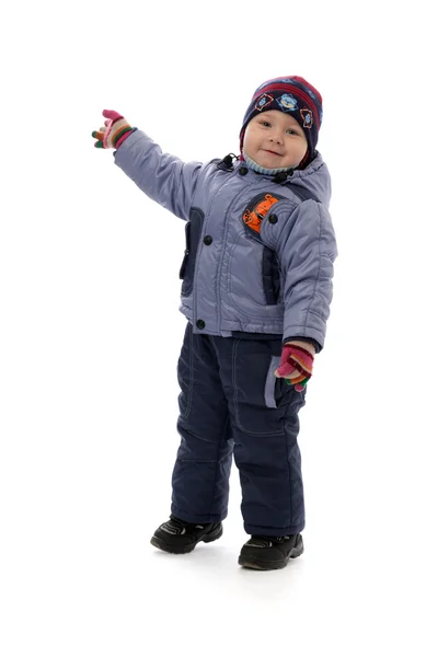 Three-year boy in winter clothes — Stock Photo, Image