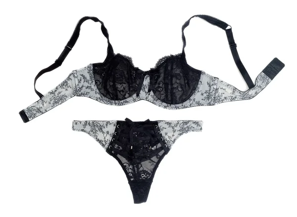Gray bra and panties set — Stock Photo, Image