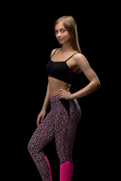 Slim girl in sportswear Royalty Free Stock Photos