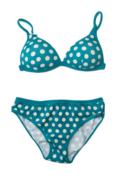 Polka dot swimsuit — Stock Photo, Image