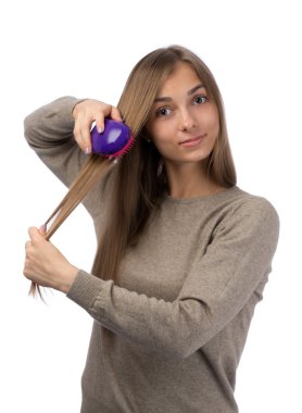 tarak ile güzel kız