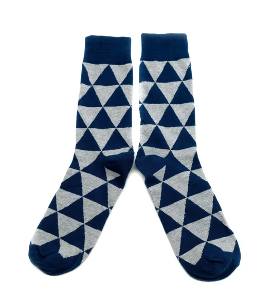 Pair of socks in a diamond pattern — Stock Photo, Image