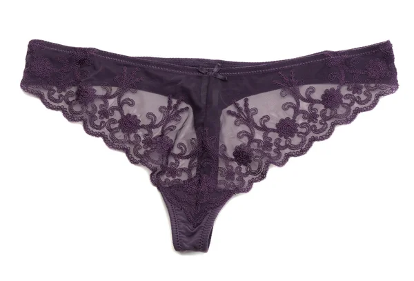 Purple lace panties — Stock Photo, Image