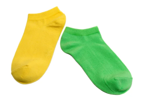 Twee gekleurde sokken — Stockfoto