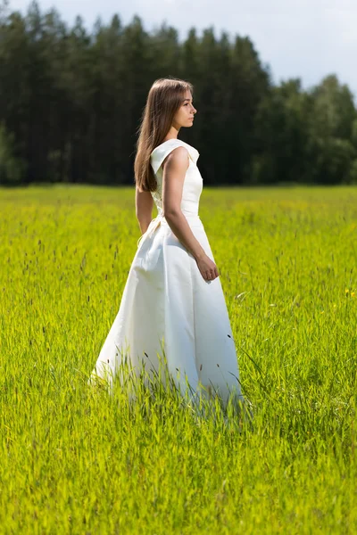 Bella ragazza in un vestito — Foto Stock