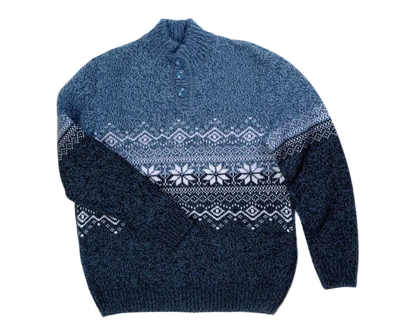 Knitted sweater with snowflake — Stock Photo, Image