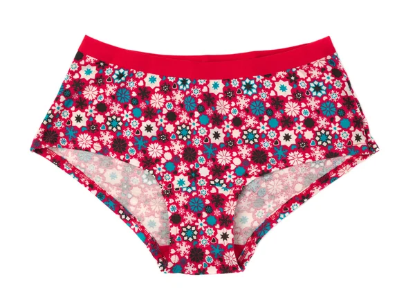 Culotte rouge avec motif floral . — Photo