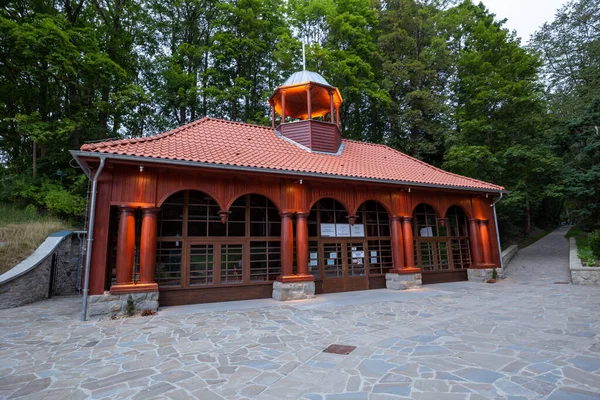 Krynica Zdroj Polen August 2020 Alte Hölzerne Trinkhalle Jozef Historischen — Stockfoto