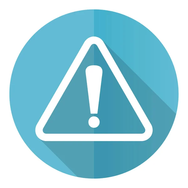 Aviso Perigo Cautela Ícone Vetor Azul Ilustração Design Plano Eps — Fotografia de Stock