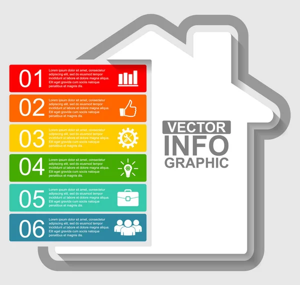 Business Infographic Vektor Mall För Presentation Diagram Fastigheter Begrepp Illustration — Stockfoto