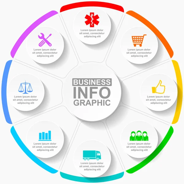 Business Infographic Vector Template Options — Stock Photo, Image