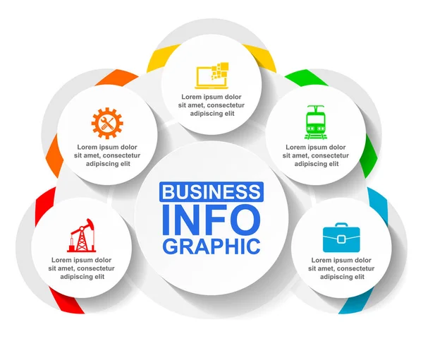 Plantilla Vectorial Infográfica Diseño Moderno Para Presentación Gráfico Diagrama Concepto — Foto de Stock