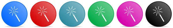 Волшебный Вектор Набор Круглых Кнопок Цветовых Вариантах Веб Дизайна Мобильных — стоковое фото
