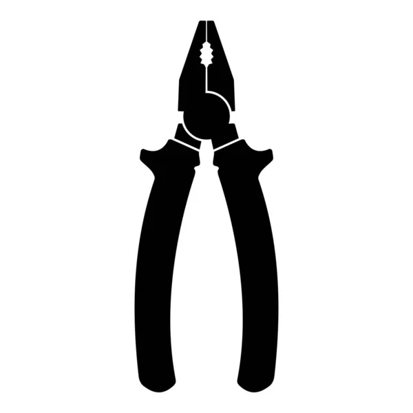 Simple Pliers Tool Equipment Vector Icon Isolated White Background — Stock Vector