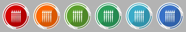 Кисть Искусство Набор Иконок Кисти Векторная Иллюстрация Цветовых Вариантах Вебдизайна — стоковое фото