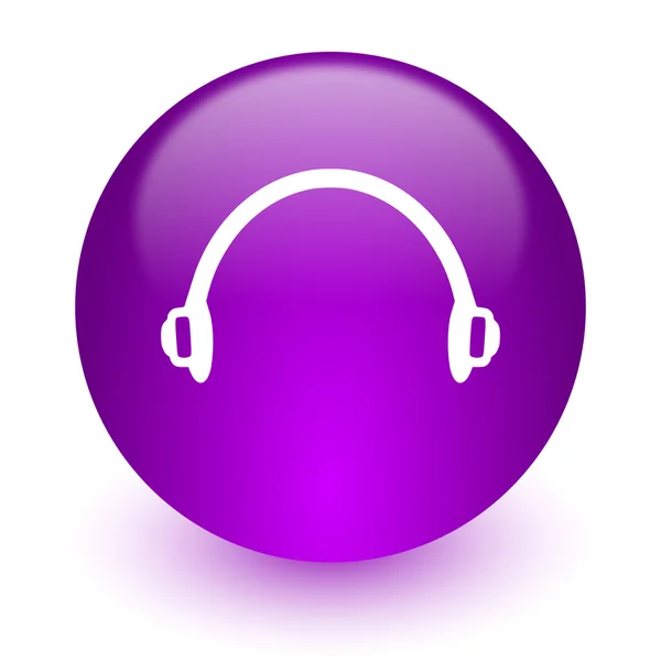 Headphones internet icon — Stock Photo, Image