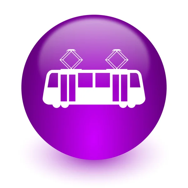 Иконка трамвая — стоковое фото