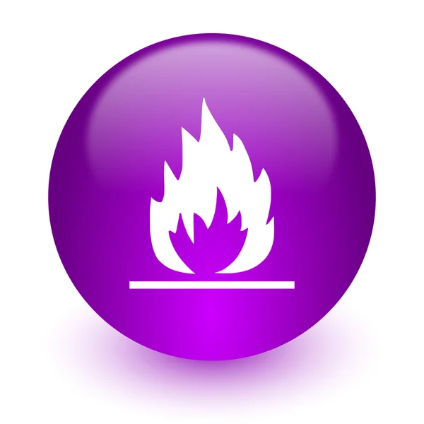 炎のインターネット アイコン — ストック写真