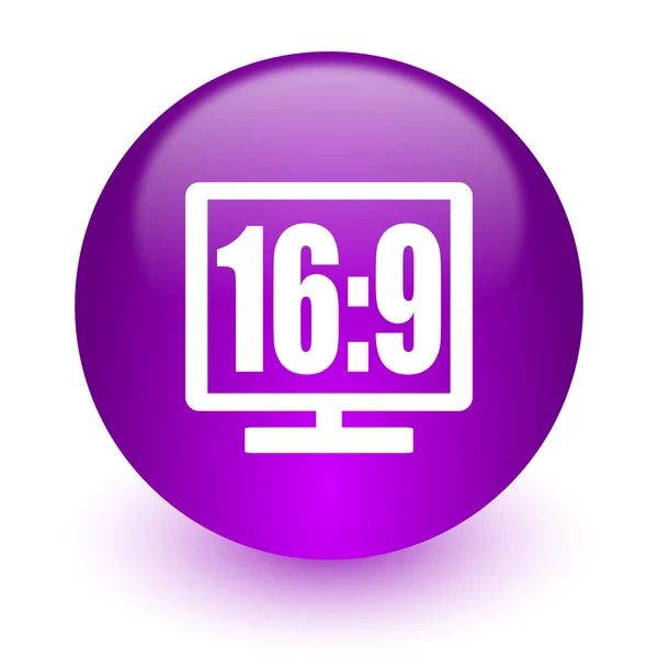 16 9 display internet icon — Stock Photo, Image