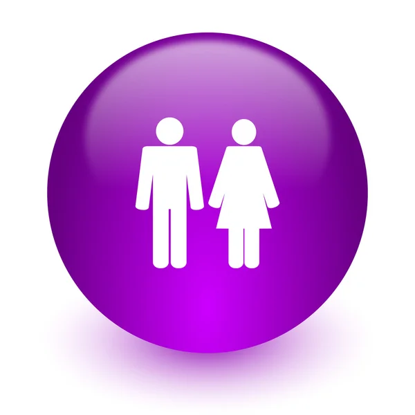 Couple internet icon — Stock Photo, Image